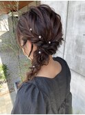 ロングヘア  編みおろしヘアセット