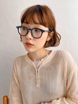 ムク 甲府(muku.) ミディアムヘア/斜めバング/グレージュカラー/甲府駅