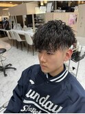 2ブロック ツイストパーマ
