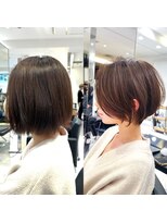 バンプ ギンザ(BUMP GINZA)&nbsp;30代、40代/丸みくびれショートボブ×白髪染めハイライト/大宮