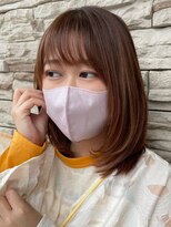 アトリエコア(Atelier Coa) 顔周りレイヤーカットくびれヘアミルクティーベージュカラー