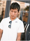 メンズ 刈り上げショート×ハイライトメッシュ