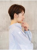 ショートカット×ひし形ショートボブ×前髪あり20代30代40代