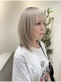 ミディアムレイヤー　ブロンド