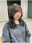 ミディアムレイヤー グレージュ ラベンダーグレージュ☆