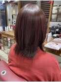 ピンクベージュ×ミディアムレイヤー