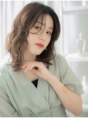 抜け感ハイライトセンターパートウェットヘアh3越谷20代30代40代