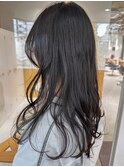 ロング オリーブ 髪質改善 ゆる巻き