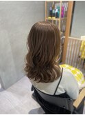 セミロング ローレイヤースタイル/ミルクティベージュ