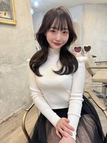 アンジェリカラボ 梅田店(ANGELICA LABO)&nbsp;トレンドくびれレイヤー×大人可愛い韓国風ヘア×前髪バング川又