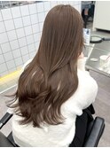 ミルクティーベージュイエベ春ブリーチなしダブルカラー
