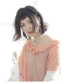 ■M.SLASHセンター南20-1■ショートバングでラフなガーリーボブ