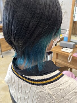 カノエ 岡山店(canoe) 髪質改善×インナーブルー