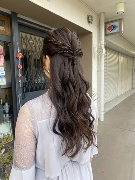 ヘアーアンドスパ エンジェイ(HAIR＆SPA enj) ハーフアップ