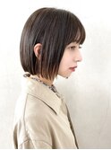 仙台/髪質改善/アッシュオリーブ☆マッシュ切りっぱなしボブ