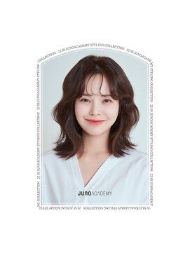ジュノヘアージャパン 表参道(JUNO HAIR JAPAN) 韓国ヘア くびれミディ ラベンダーアッシュ グレージュ 前髪