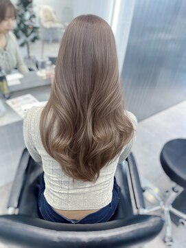 h10 オリーブベージュヘーゼルベージュ透明感カラー髪質改善