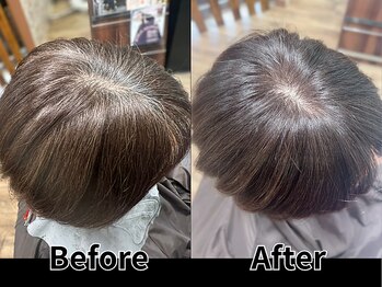 アミリー 成田飯田町店(Amily)の写真/憧れの透明感◎自然に綺麗になじむ大人女性の、白髪ぼかし・白髪染めカラー。お洒落な仕上がりで若々しく