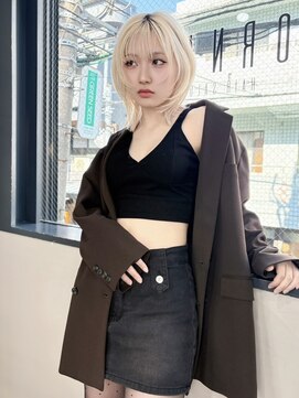 トルネード(TORNADO) ブロンド×ハッシュカット×垢抜け ウルフカット t426