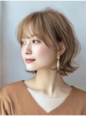 似合わせショートボブ白髪ぼかし脱白髪染め30代40代50代60代♪