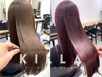 キラ 静岡(KILLA)の写真/癖毛も解消しつつ驚くほどの艶と指通りを実現したケラチントリートメント☆ブリーチ毛にもおすすめ！