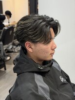 ロエメンズ(LOE men’s)&nbsp;リバースセンターパート/ニュアンスパーマ/ダウンバング