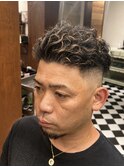 リバースセンターパートニュアンスパーマニュアンスウルフダウY