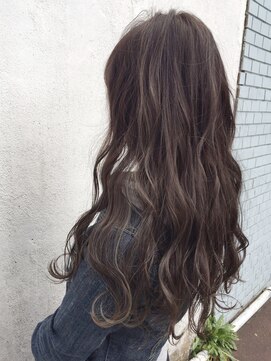 ヘアーメイクオズ(hair make O/S) グレージュハイライト×ビーチウェーブ