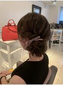 夏　大人可愛い　小顔アレンジ　二次会　パーティー　花嫁