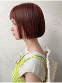 【Taylor 】大宮 チェリーレッド×丸みボブ