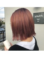 ユースヘア(youth hair) ピンクベージュボブ