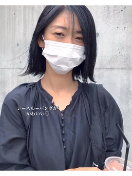 ゴットイール(GOTTO eel) グレー×ストレート×外ハネ