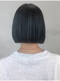 暗髪ボブ_グレージュカラーボブウルフココアベージュ_ba404141