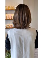 リュンヌ 門前仲町(lune)&nbsp;ボブレイヤーハイライトベージュカラーショートレイヤーロブ