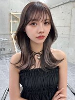 サイン 渋谷(SIGN) 韓国ヘアーハッシュカットレイヤーカットグレージュブリーチ無し