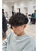波巻きツイストスパイラル 波巻きツイスパ刈り上げマッシュ
