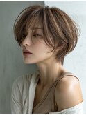 ★暗めカラーグランマッシュフェイスフレーミングデザインカラー