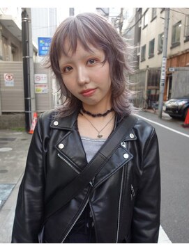 レコ 渋谷(LECO) グレージュローライトデザインウルフレイヤーカット