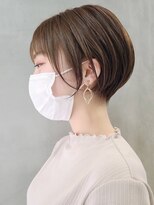 エリマ 武蔵小杉(elima)&nbsp;ショートカットくびれショート前下がりボブベージュカラー40代◎