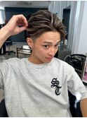 ホワイトメッシュ/ツイスト/ツイスパ/パーマ/メンズ/眉毛