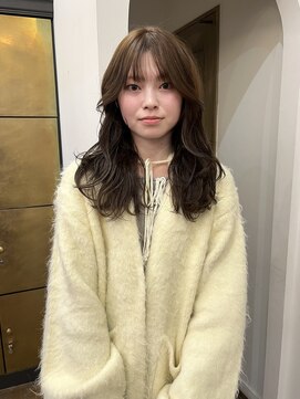 ヘアーアイスカルテット(HAIR ICI QUARTET) 小顔効果◎ブリーチなしダブルカラーでヘーゼルベージュ