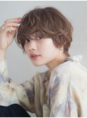 マッシュショート/くせ毛風パーマ/抜け感/20代30代 #武蔵小山