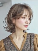 大人ショート　白髪ぼかし　脱白髪染め　ハイライト40代50代60代