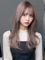 ロッソ 大橋店(Rosso)&nbsp;ピンクベージュの軽やかセミロング【大橋】