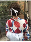 成人式や卒業式、浴衣にも合う個性的なアップヘア＊ヘアセット