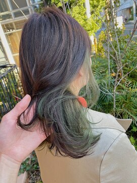 シルフ 吉祥寺(sylph) セピアグリーンのインナーカラー【sylph吉祥寺】