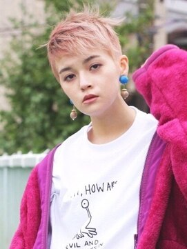 エムスラッシュ たまプラーザ(M.SLASH) ピンクアッシュハイライトカラークールショート/たまプラーザz