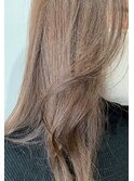 ワンホンヘア　ブリーチなしの透明感カラーミルクティーベージュ