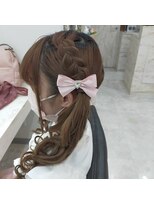 ヘアセットサロン ラシク(LaCQ) 編み込み×ツインテール