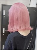 ba1504透明感ダスティ―ピンクブリーチオンカラーチェリーピンク